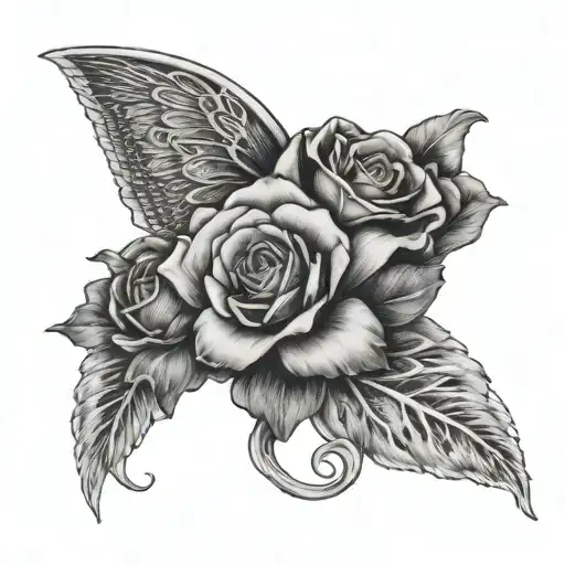 Female Baby Neonatal Death Memorial Tattoo Design Showcasing