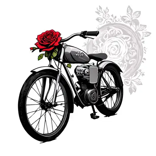 Bike And Rose
