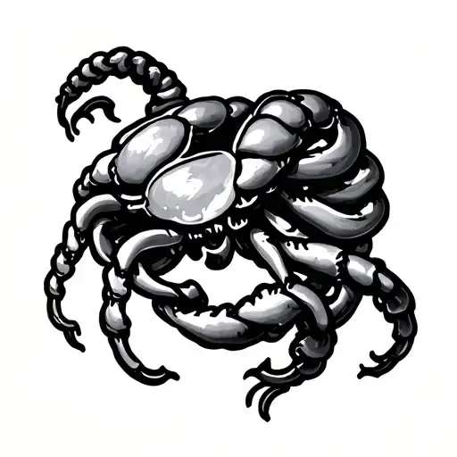 Cancer Zodiac Sign Barber Pole Intertwined