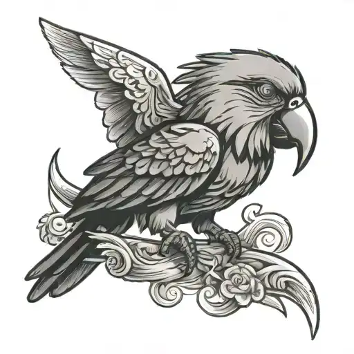 Traditional Pirate Parrot With A Twist Of Old School Flair