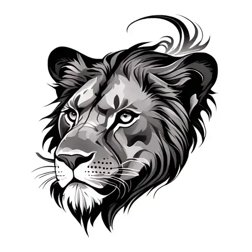 Leo Tatoo Design Incorporating Elements