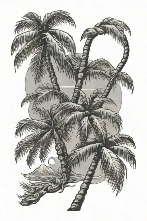 A Palm Tree And The Number 1950