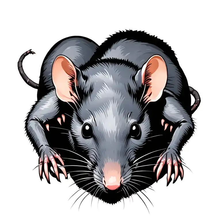 Rats Crawling Towards Head