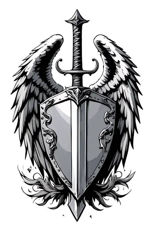 Sword Shield Angel Wings