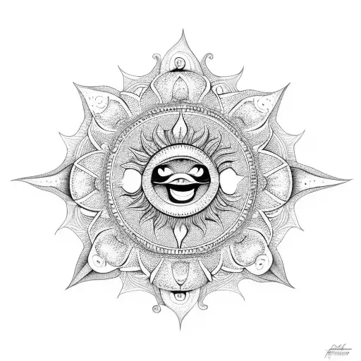 Mandala Smile Sun