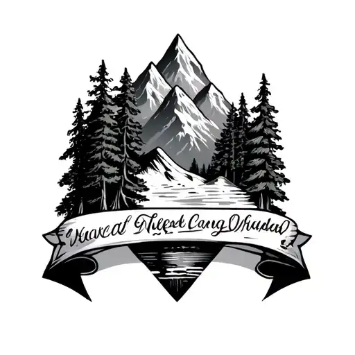 Romb Inside With The Mountains On The Left And The Forest On The Right