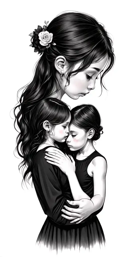 Family Daughter Holding Atalia