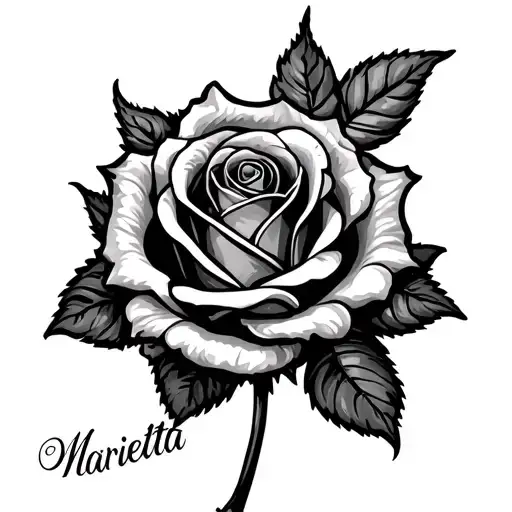 Rose With Name Marietta
