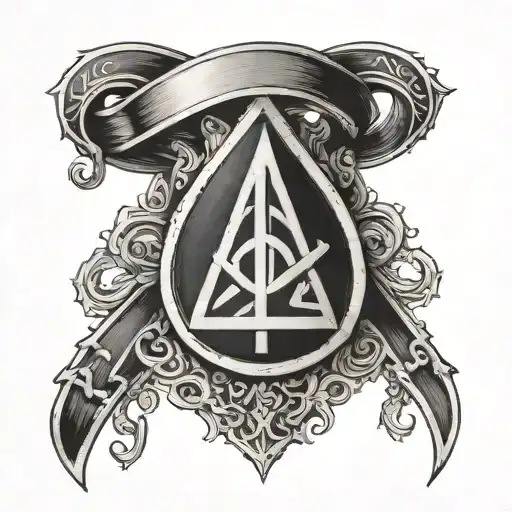 Band Tattoo On 2 Level Black Ink With A Breton Triskel In Negative To Close The The Band