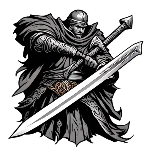 Ireland Warrior Wielding A Sword