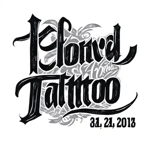 Name Written And Date Tatto Give The Impression