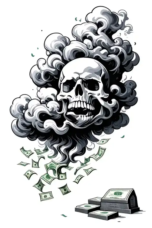 Smoke Cloud Headstones Money Falling