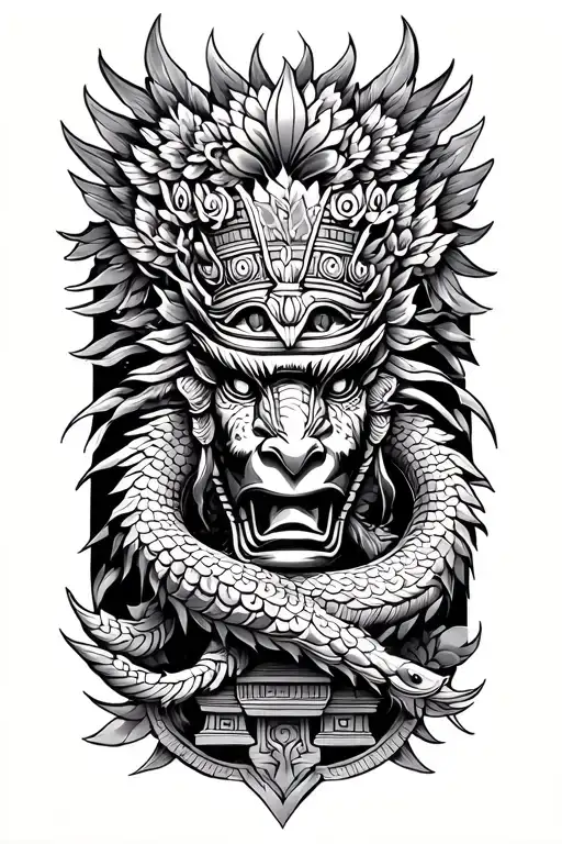 Quetzalcoatl And Temple