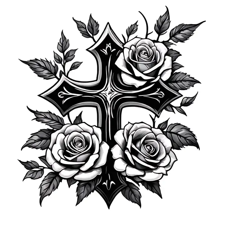 Cross Flowers Or Roses