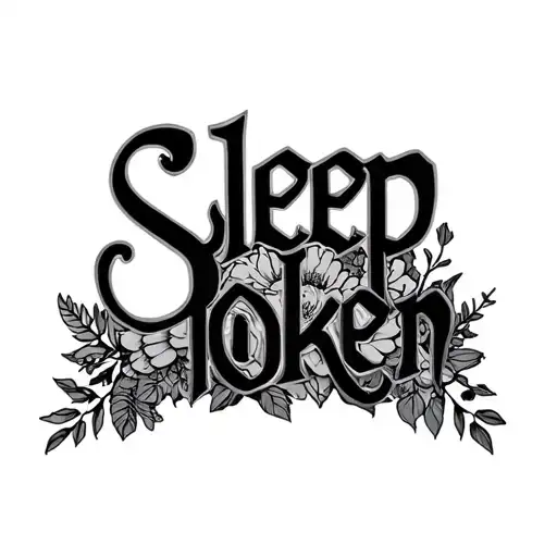 Sleep Token Band Logo Floral Design