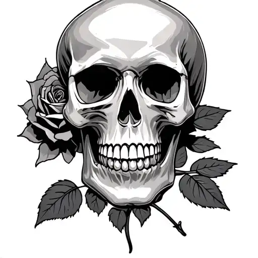 Skull And Rose
