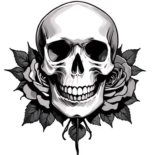 Skull And Rose