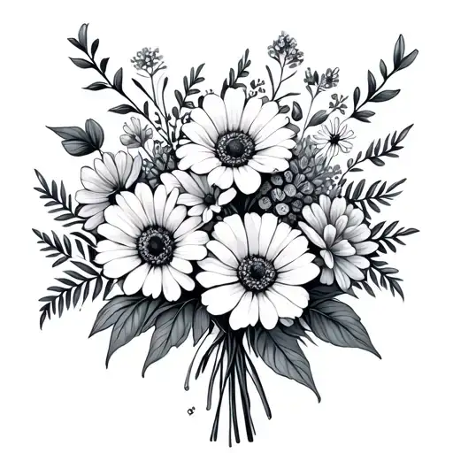 Birth Flower Bouquet July August May March