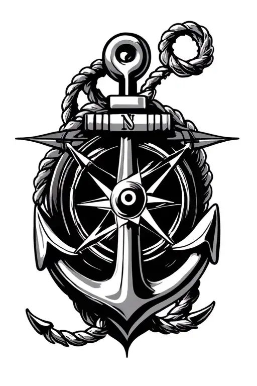 Aquarius Anchor Compass