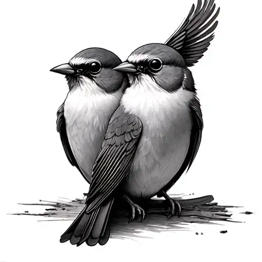 Three Little Birds Sitting