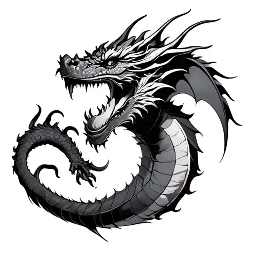 Dragon Sketch Style
