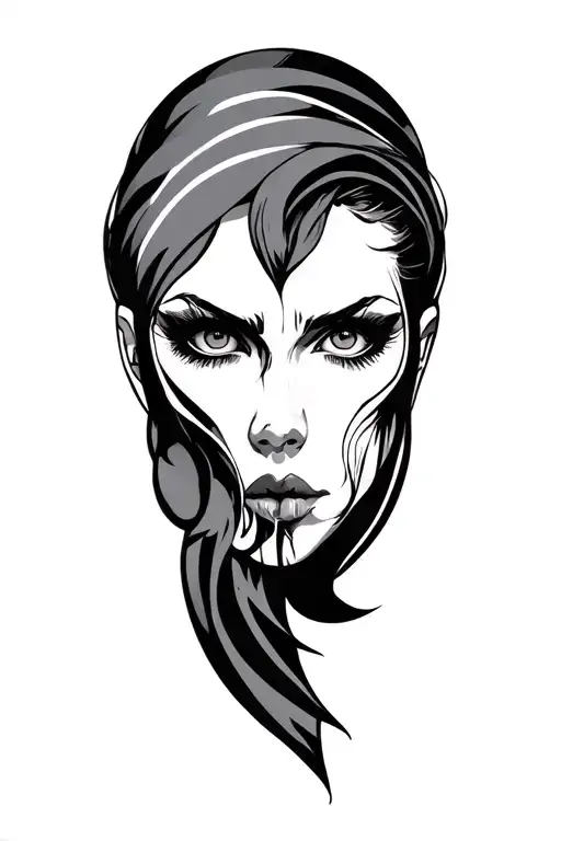 Black Band Tattoo With Horak In Skin