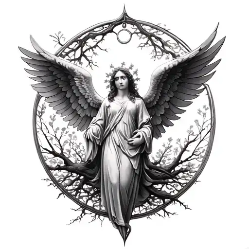 Angel And Tree Of Life