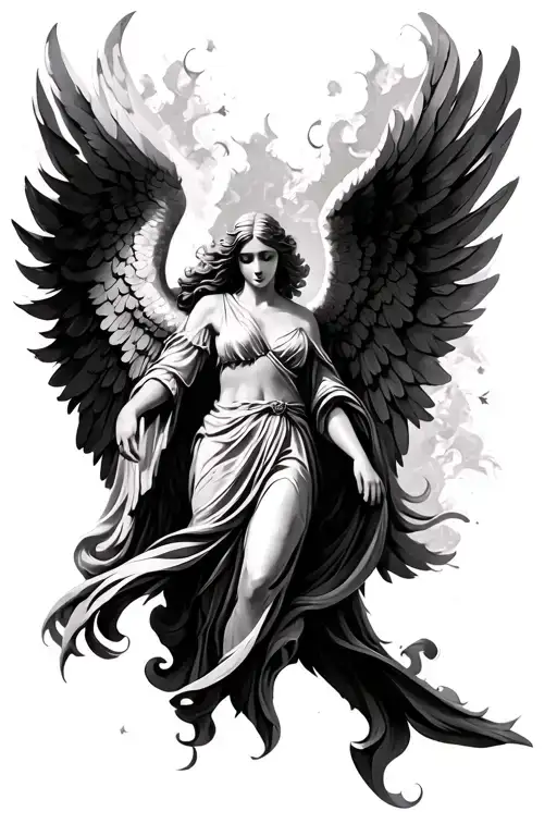 Angel Sleeve Tattoo Design