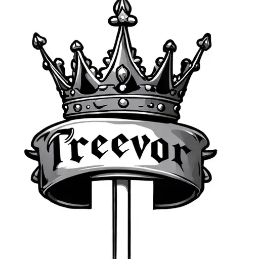 King Crown With Trevor Name
