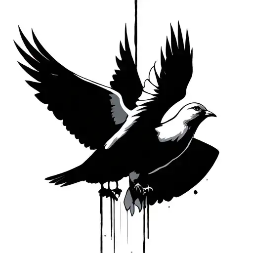 The Name Isaac With A Dove Flying Away