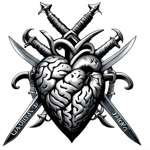 The Word Undictus Behind 3 Swords Heart And Brain