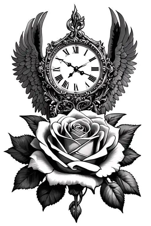 1 Rose 1 Clock 2 Angels