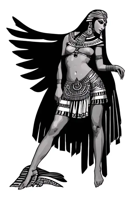 Cleopatra Egyptian Goddess Full Body With Bangs