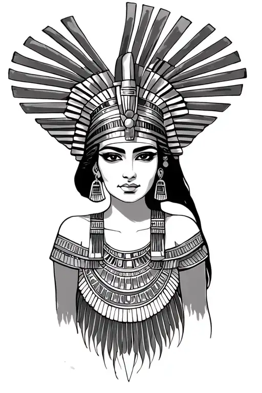 Cleopatra Egyptian Goddess Full Body With Bangs
