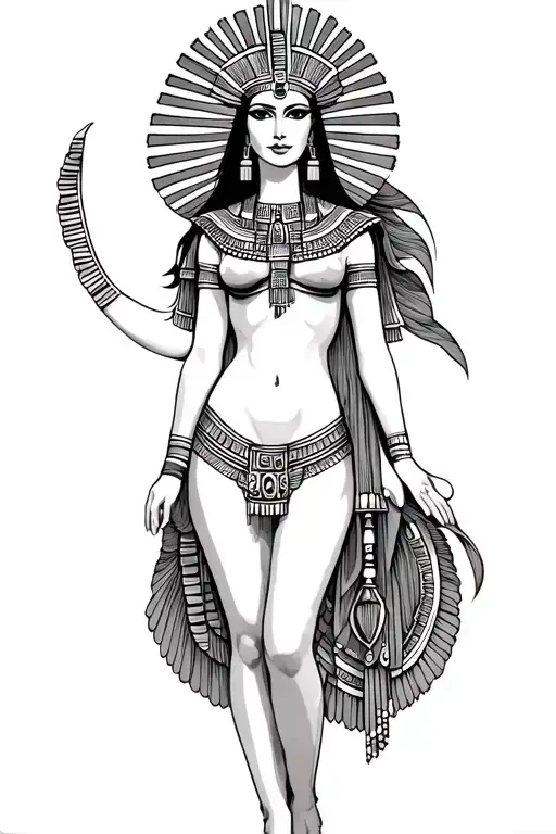 Cleopatra Egyptian Goddess Full Body With Bangs