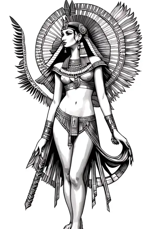 Cleopatra Egyptian Goddess Full Body With Bangs