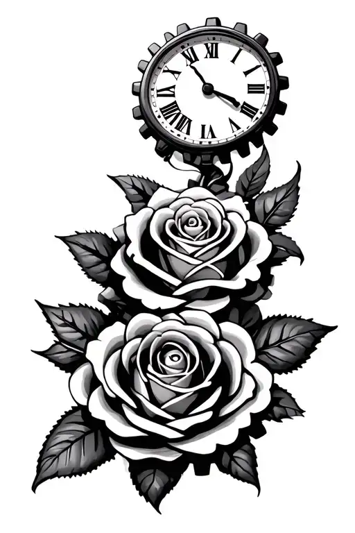 Rose And Clock Gears
