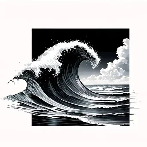 Beach Wave Forming The Shape