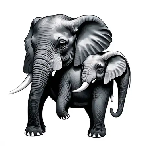 Elephant And Baby