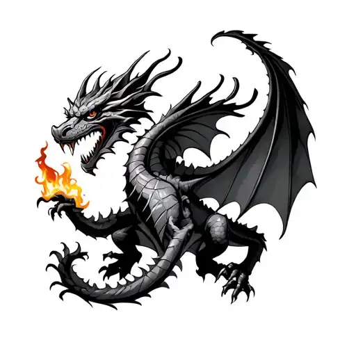 Dragon That Spits Fire And Turns Into A Dagger