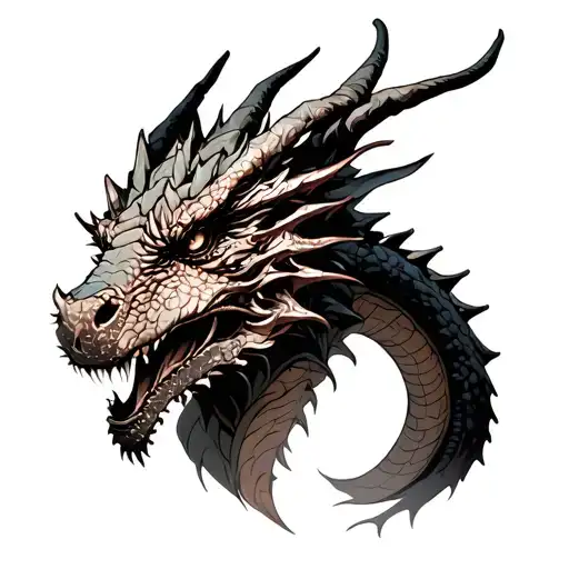 A Realistic Dragon With Steampunk Elements