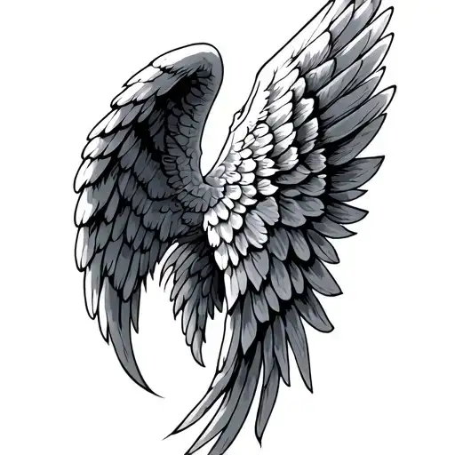 Angel Wing Symbolizing Eternal Love