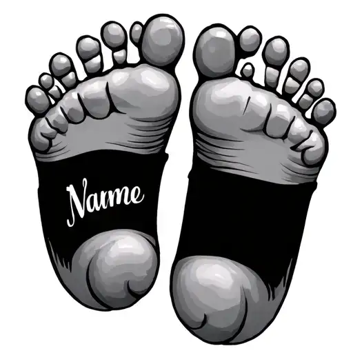Baby Foot Print With Name