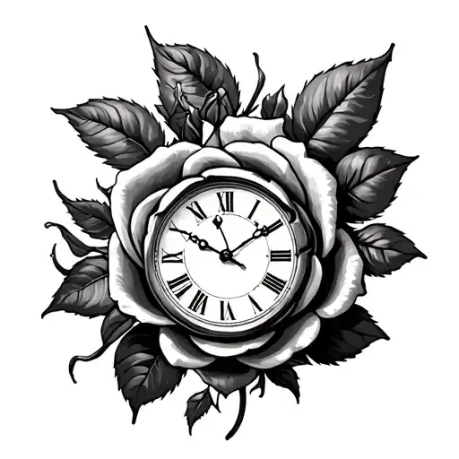 Rose Clock Surrounded
