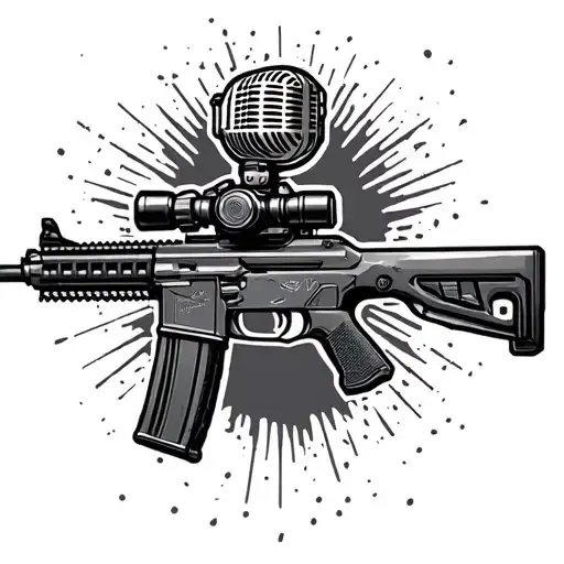 A Rifle That Is The Music That Means The Microphone In The Rifle Tube