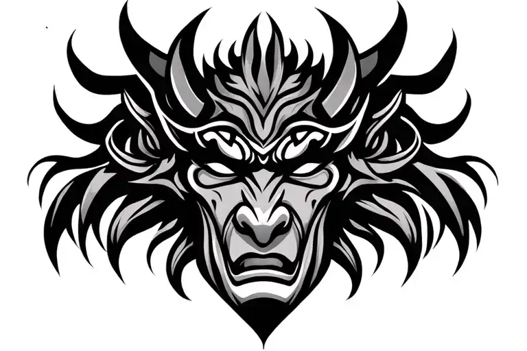 Sri Lankan Demon Mask Modern Tribal