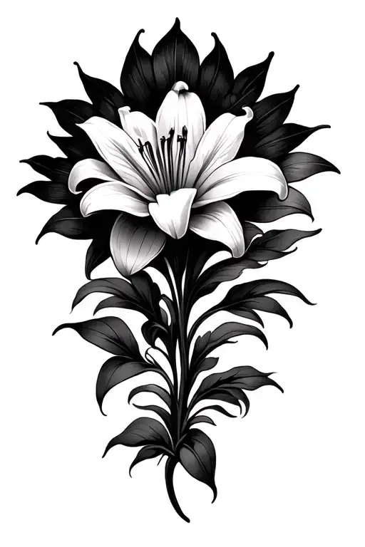 Mandala And Lily Flower