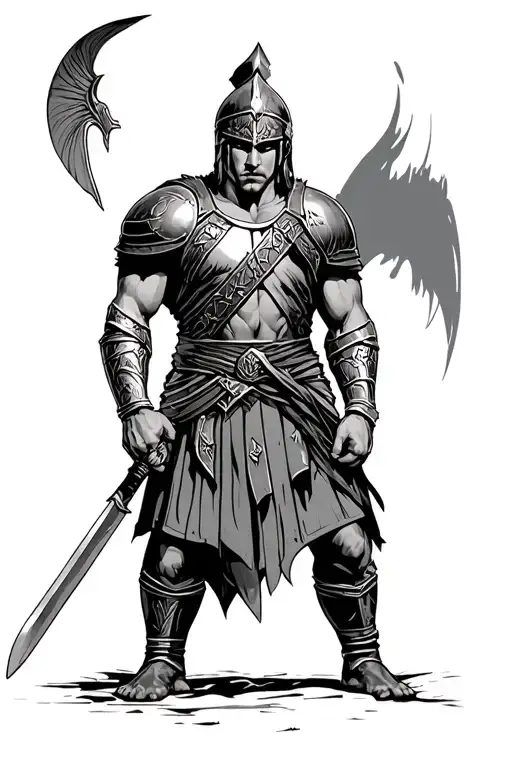 Spartan Warrior Standing