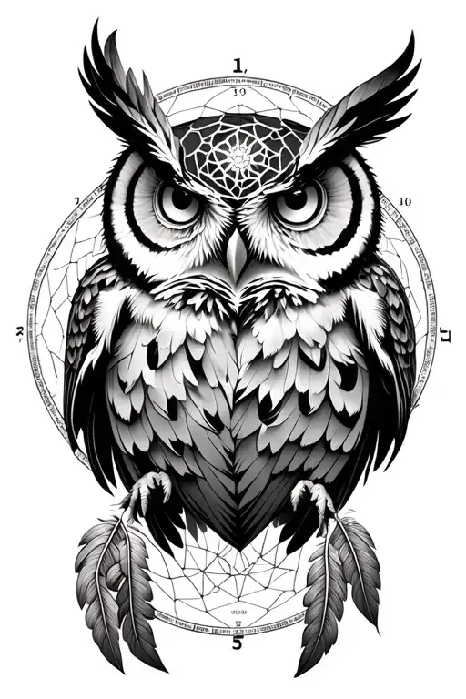 Owl Birth Chart Merging Dream Catcher Made
