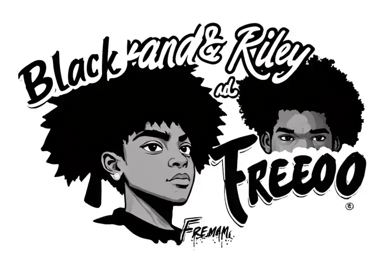 Boondocks Riley And Huey Freeman Sign With The Word